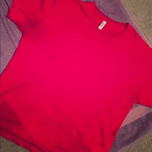 A classic plain red shirt